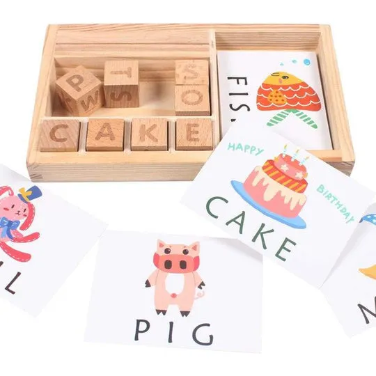 Picture of KIBTOY™ Wooden Spelling Blocks