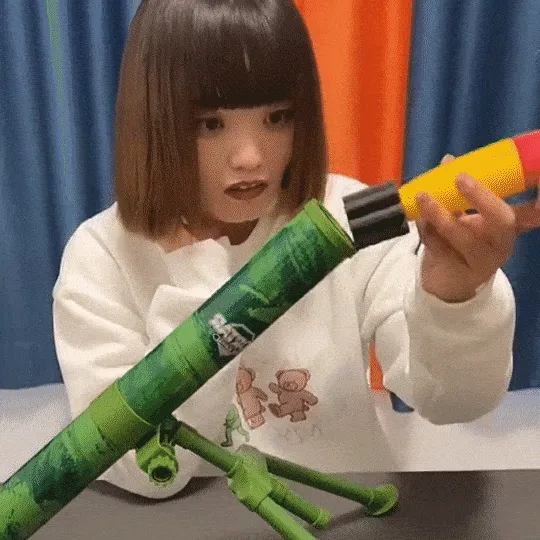 Picture of Toy Rocket Launch Mortar with 3 Safe Foam Shells Suitable for Outdoor CS Battle Games | Kibtoy