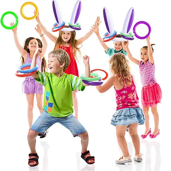Picture of KIBTOY™ Inflatable Bunny Ring Toss Game (3 packs)