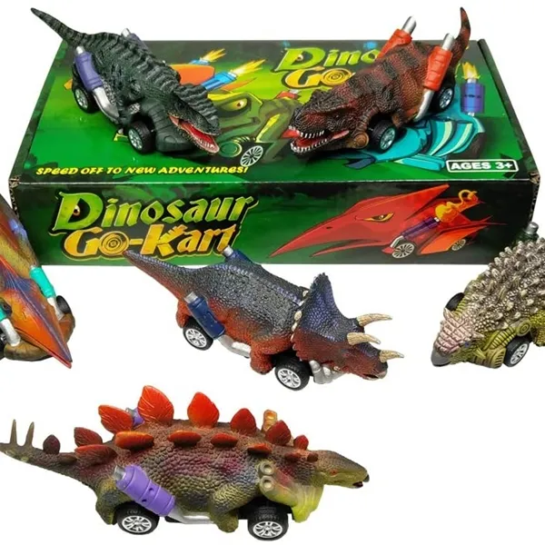 Picture of KIBTOY Dinosaur Pull Back Toy Cars