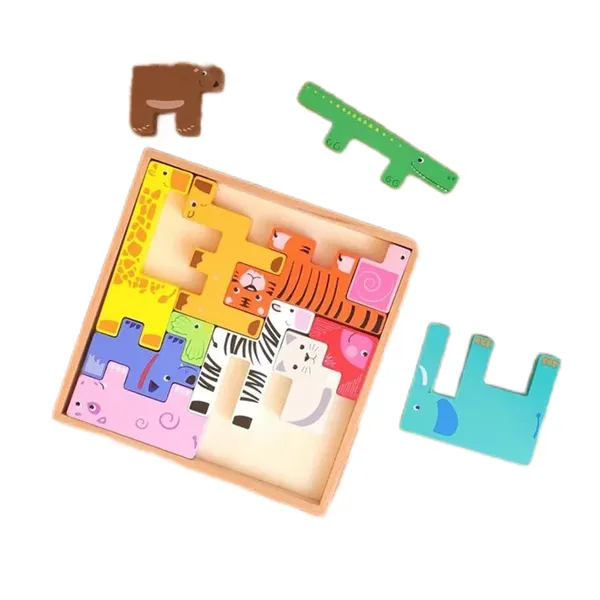 Picture of KIBTOY™Montessori Animal Blocks and Puzzles