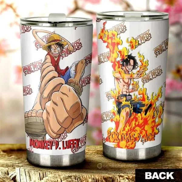 Picture of Luffy And Ace Custom One Piece Anime Tumbler Cup 