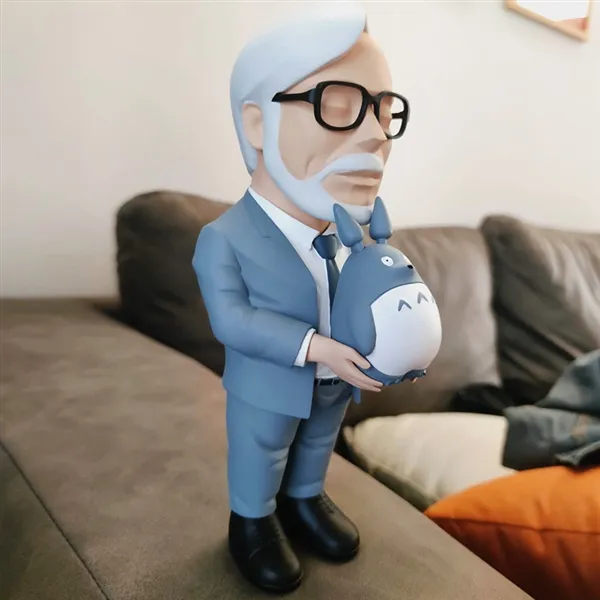 Picture of KIBTOY™ High quality Trendy Brand Trendy Play Manager Hayao Miyazaki(みやざき はやお) Totoro Doll Handmade Decoration Toy Doll Model 30cm tall