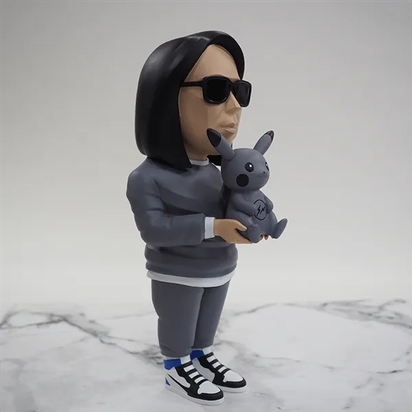 Picture of KIBTOY™ High quality resin Fashion Play Manager Hiroshi Fujiwara(ヒロシ／ふじわらひろし), Lightning Pikachu GK Doll, Handmade Decoration Toy Model 30cm tall