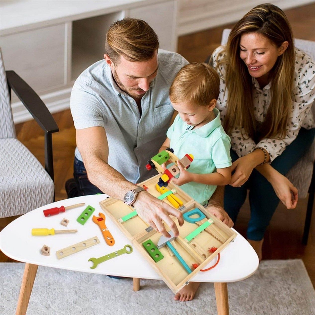 kids wooden tool box 