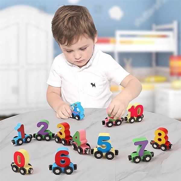 wooden digital train toy 