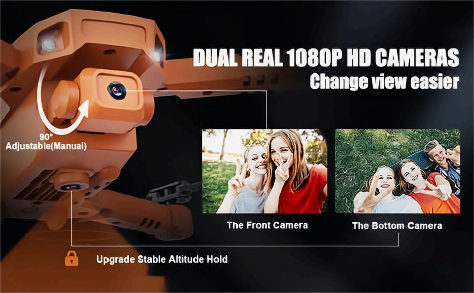 Kibtoy a mini camera drone with dual HD FPV cameras, easy to operate, cheap