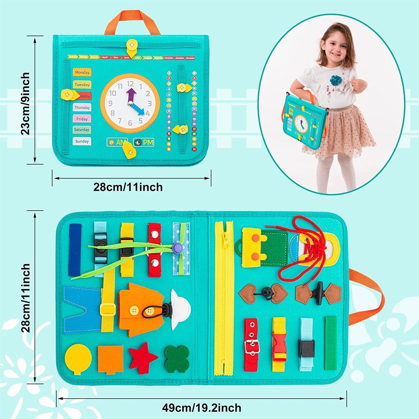 Kibtoy Busy Bag for Toddlers 