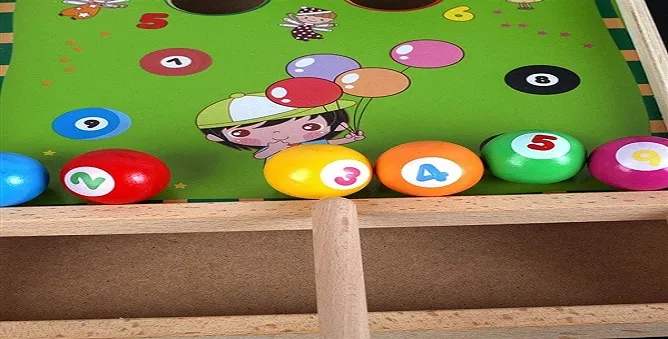Wooden billiards toy