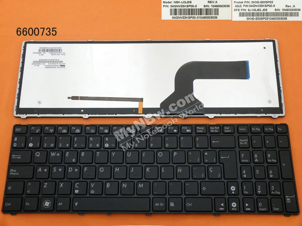 Picture of ASUS G73 K52 BLACK FRAME BLACK Backlit