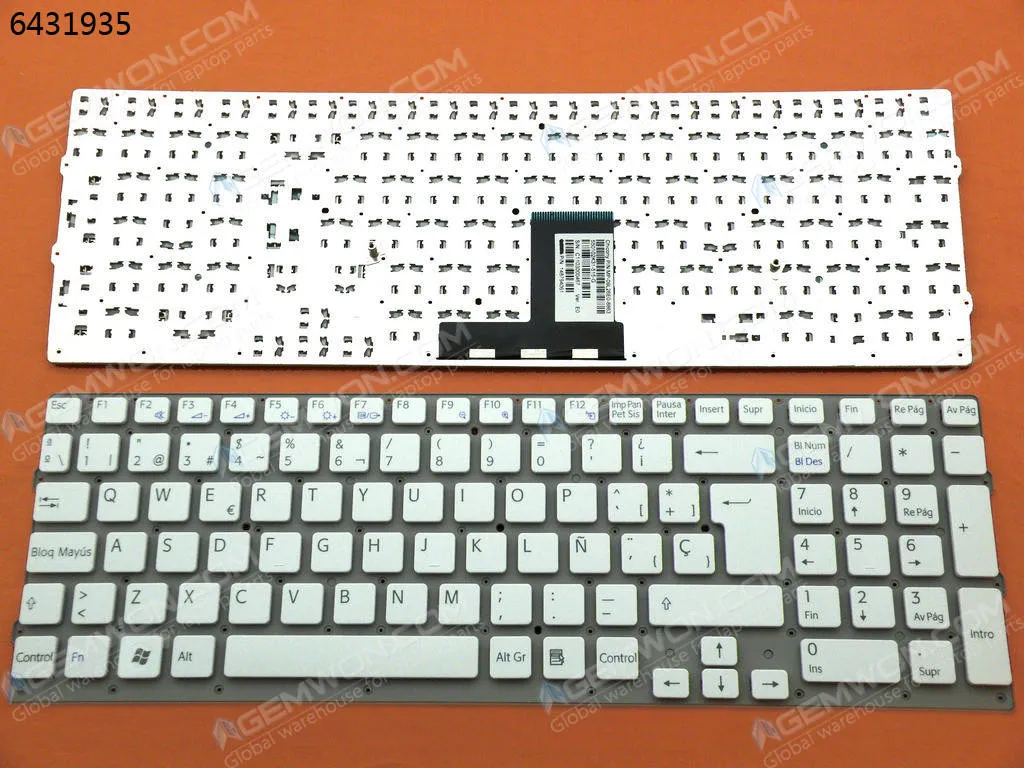 Picture of Laptop Spanish keyboard for SONY VPC-EC WHITE(Without FRAME)