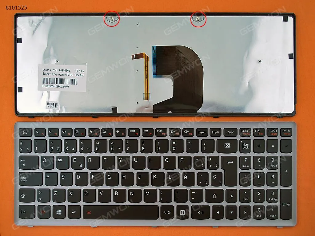 Picture of LENOVO Z500 SILVER FRAME BLACK(Backlit,For Win8)