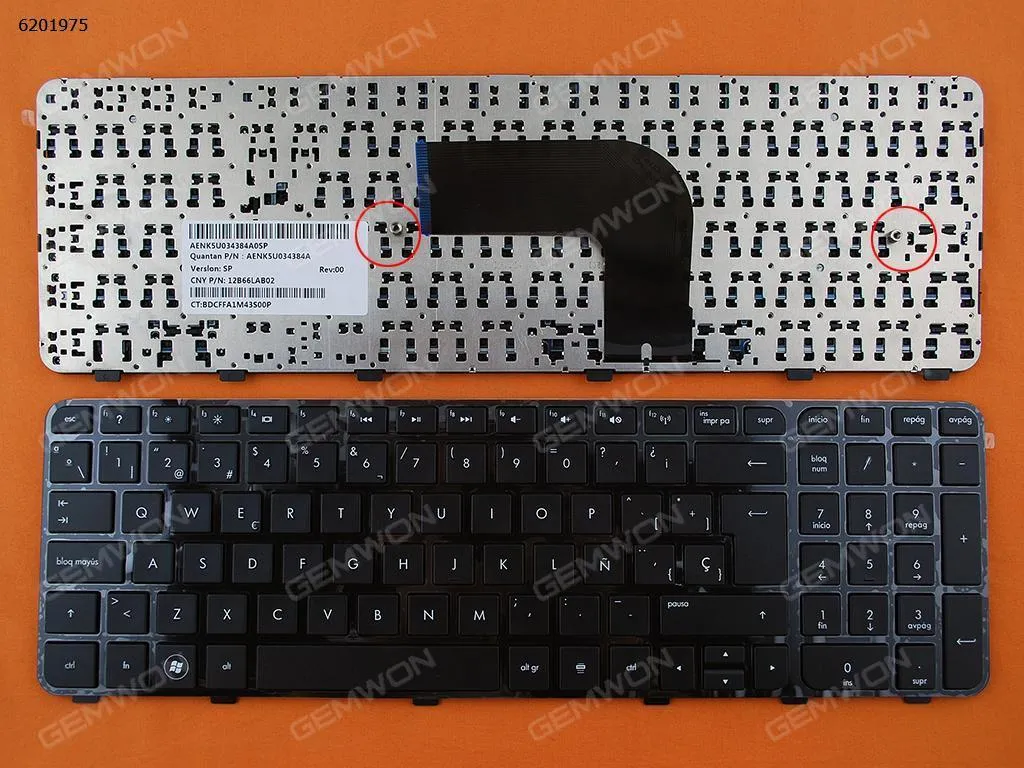 Picture of HP DV6-7000 GLOSSY FRAME BLACK(Without Foil)OEM