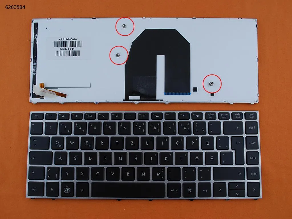 Picture of HP Probook 5330 5330M SILVER FRAME BLACK Backlit