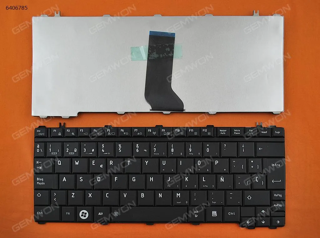 Picture of Laptop Spanish keyboard for TOSHIBA ???(Compatible with U400) BLACK Reprint