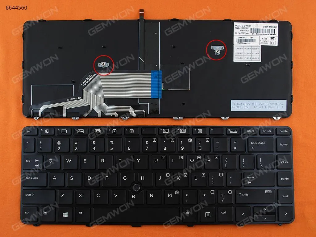 Picture of HP 430 g3 g4 440 g3 g4 446 g3   BLACK FRAME BLACK(Backlit,With point,Win8)