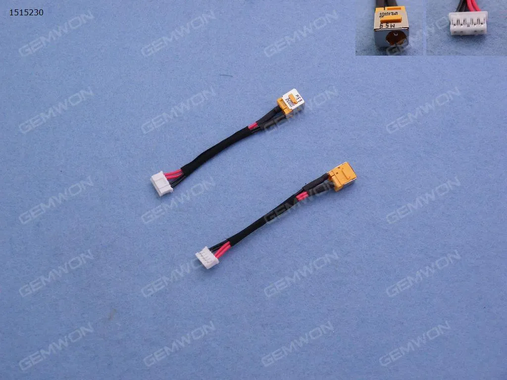 Picture of ACER Extensa 5220,5610,5620,7620,5330,5530,5730series (EX5220-2516)dc jack (with cable) for 65 watt ac adapters,alternate part number 50.4T333.001,50.4T335.001,50.TK901.008,50.4Z516.021,1.65mm center pin ACER Travelmate 5610 series(TM5610-4836),5710