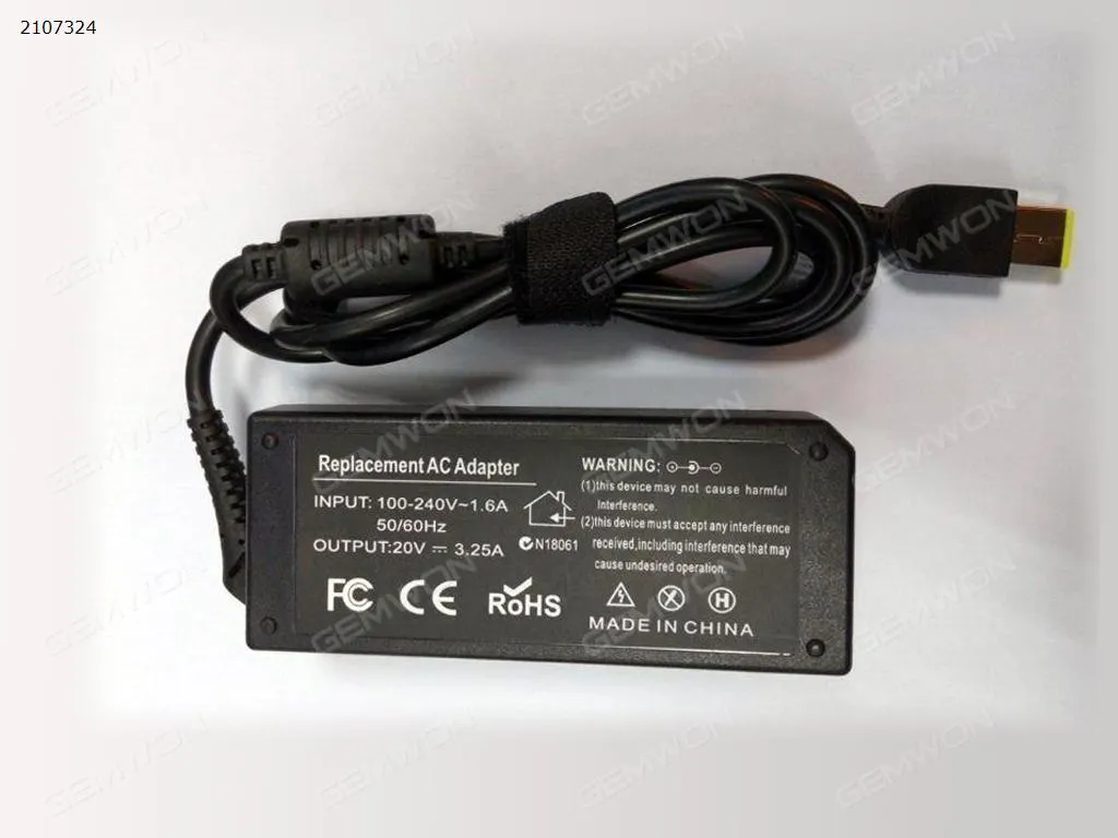 Picture of LENOVO 20V 3.25A 65W USB (High copy)