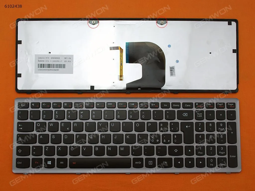 Picture of LENOVO Z500 SILVER FRAME BLACK(Backlit,For Win8)