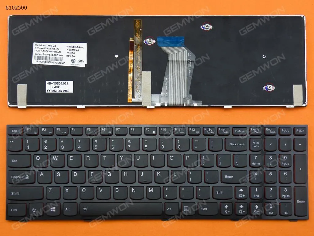 Picture of LENOVO Y500 BLACK FRAME BLACK(Redside,Backlit,For Win8)