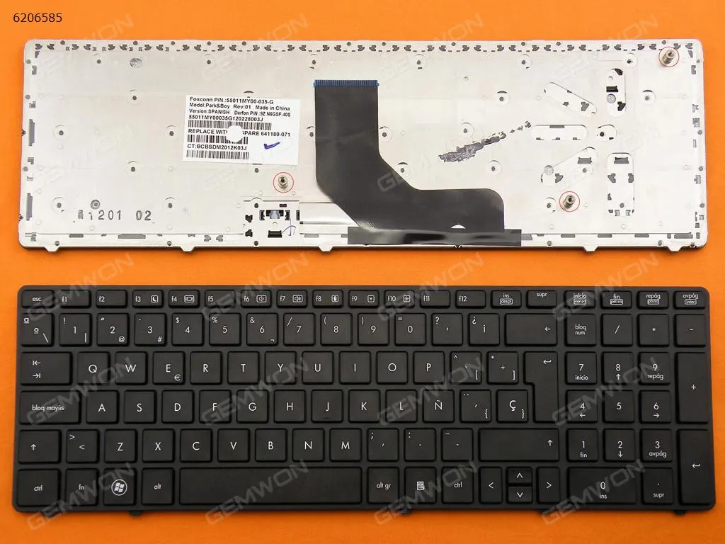 Picture of HP ProBook 6560B/EliteBook 8570P 8560P BLACK FRAME BLACK(Without Point stick)