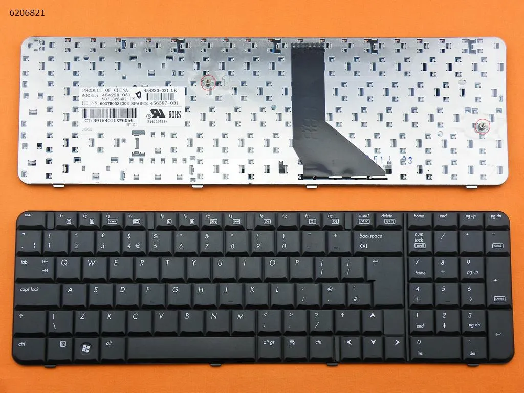 Picture of Laptop UK keyboard for HP 6820S BLACK