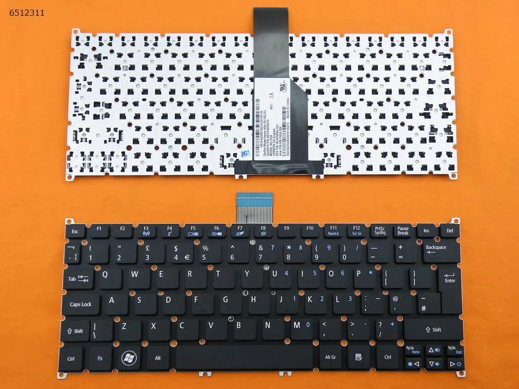 Picture of Acer S3-951 S3-391 S5-391 V5-171 Aspire One 725 756 TravelMate B1  BLACK(Frosted keycap)
