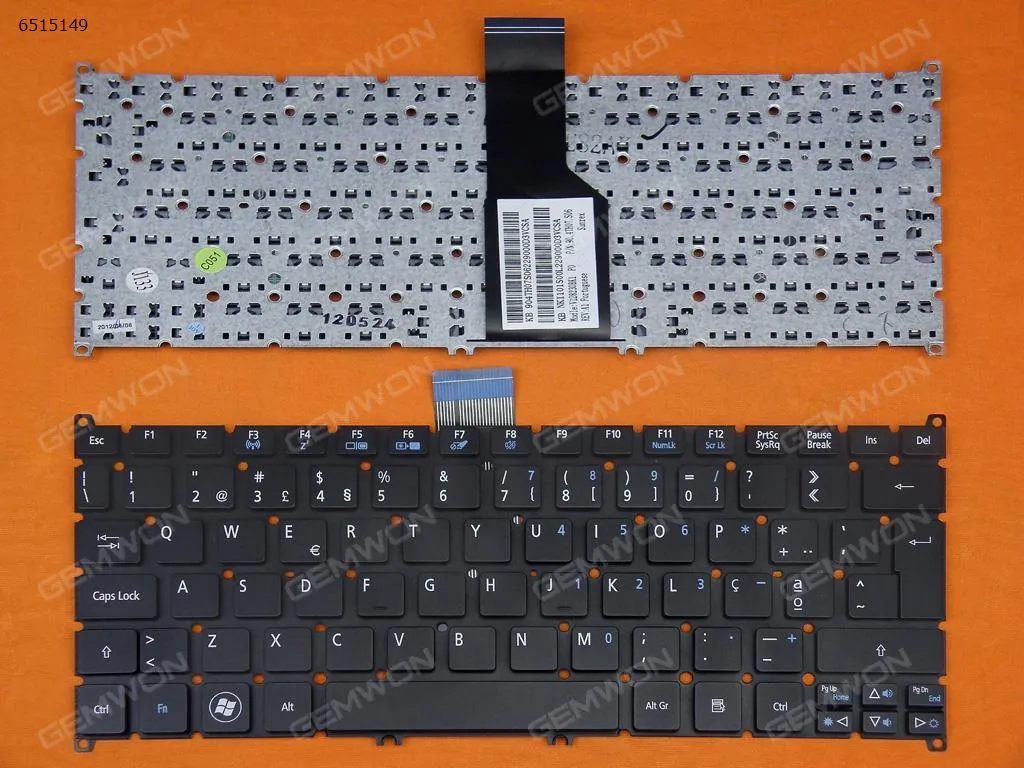 Picture of Acer S3-951 S3-391 S5-391 V5-171 Aspire One 725 756 TravelMate B1  BLACK(Smooth keycap)