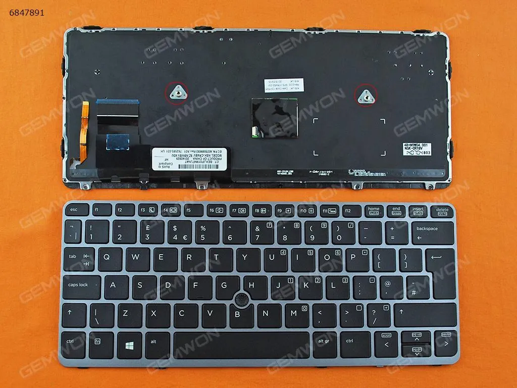 Picture of HP EliteBook 820 G1 SILVER FRAME BLACK (Backlit,with point,Win8)