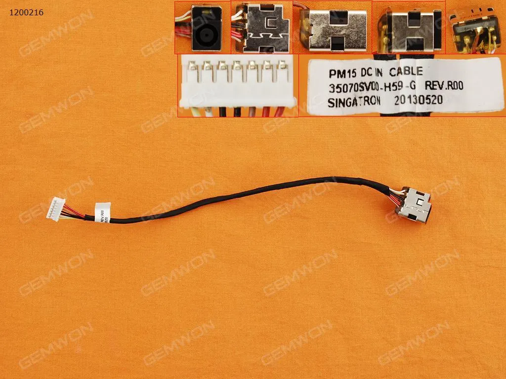 Picture of HP 2000 Compaq CQ57 7 pins (with cable,Cable Length: Approx. 19cm)