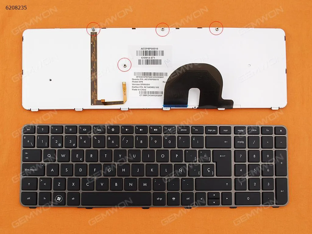 Picture of HP ENVY 17 BRONZE FRAME BLACK Backlit