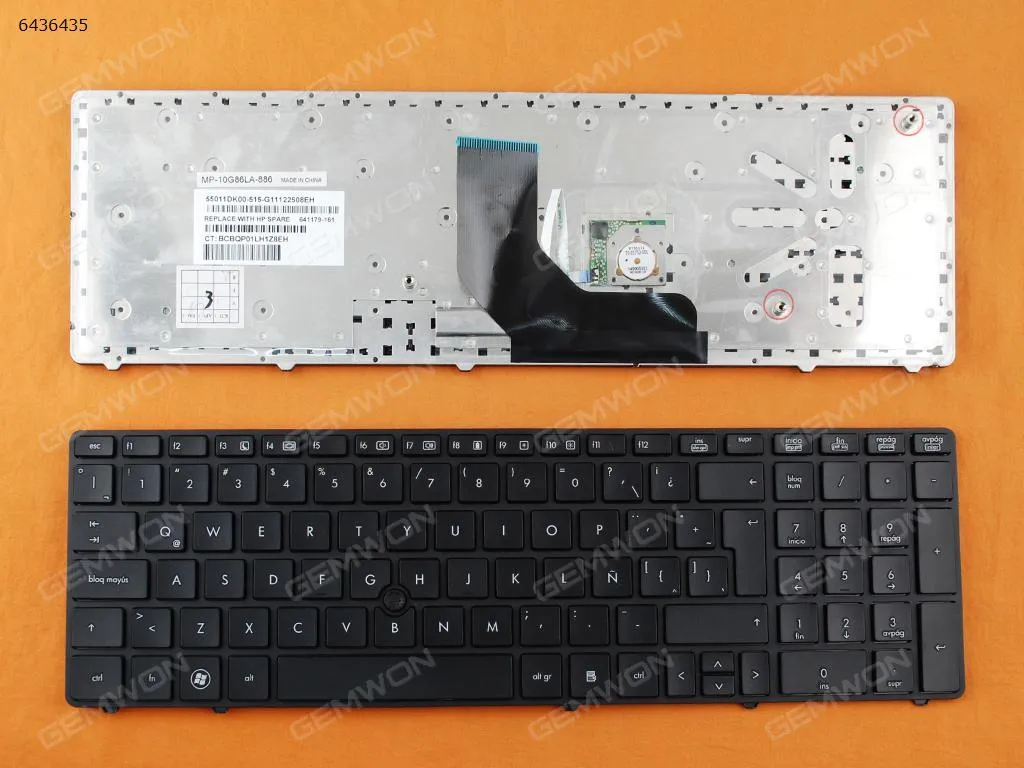 Picture of HP ProBook 6560B/EliteBook 8570P 8560P BLACK FRAME BLACK(With Point stick)