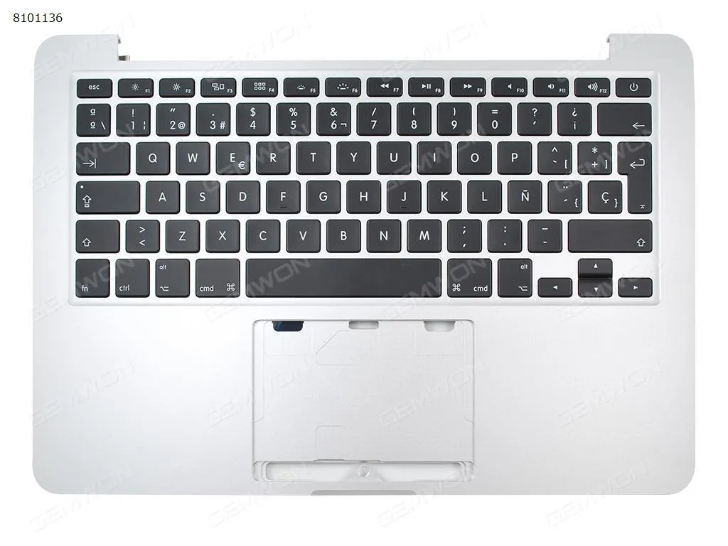 Picture of Top Case for MacBook Pro 13.3" A1502 Mid 2014  661-8154 with Spanish keyboard backlit