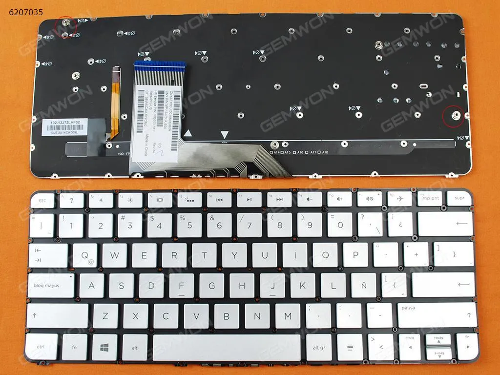 Picture of HP Spectre x360 13-4000 13-4100 13-4200 SILVER (Without FRAME Backlit WIN8)