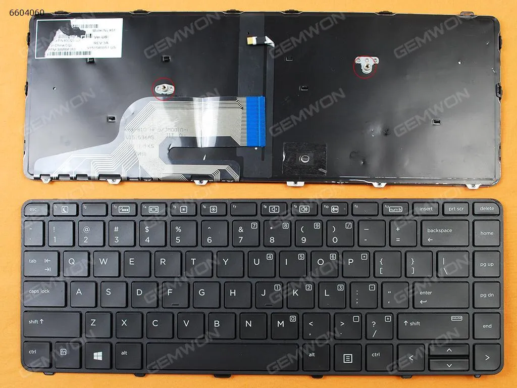 Picture of HP 430 g3 g4 440 g3 g4 446 g3   BLACK Frame BLACK(Backlit,Pulled WIN8)