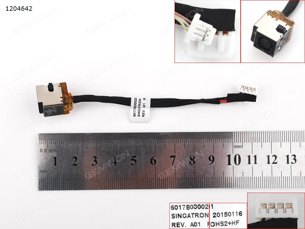 Picture of for HP PROBOOK 4530 4530S 4730S DC POWER JACK SOCKET HARNESS CABLE 6017B0300201