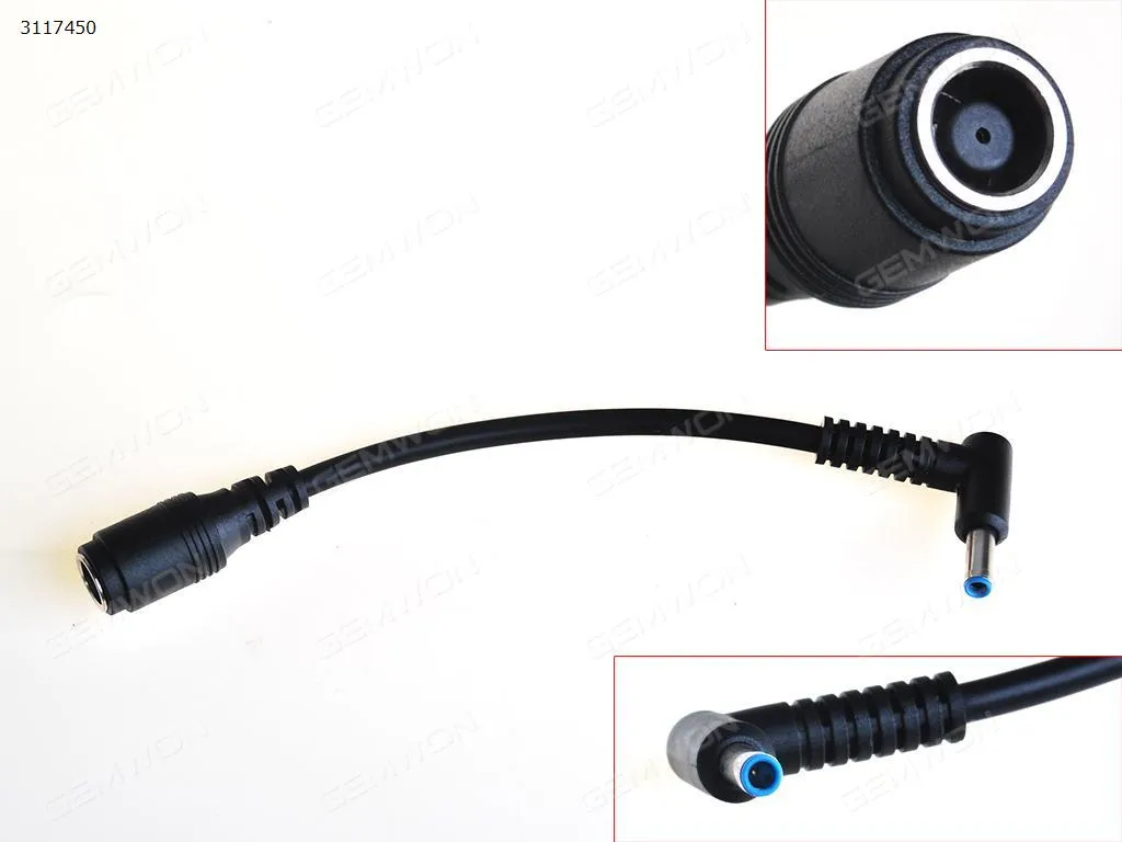 Picture of HP DELL 7.4x5.0mm to 4.5x3.0mm DC CORDS,with pin,Material: Copper,(Good Quality)