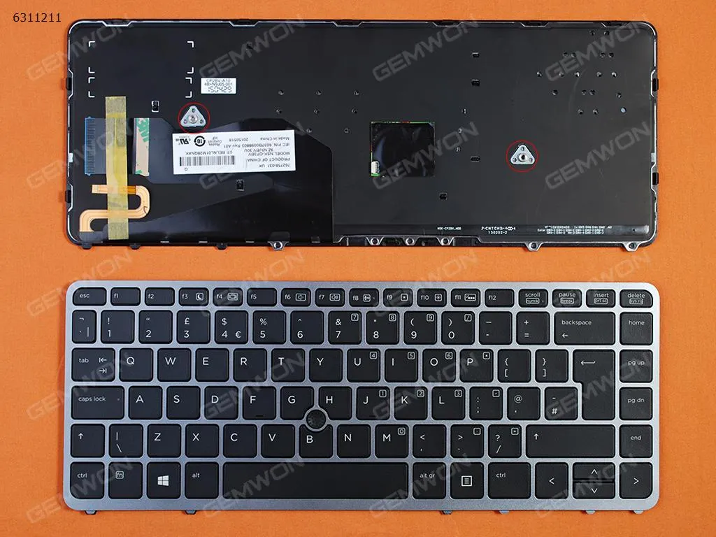 Picture of HP EliteBook 840 G1 850 G1 SILVER FRAME BLACK (Backlit,with point,Win8)