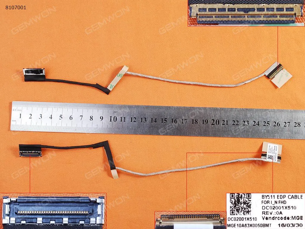 Picture of Lenovo Y700-15-17 Y700 15ISK Y700-15ISK Touch Motherboard Interface 30Pin,LCD Screen Interface 30Pin,ORG