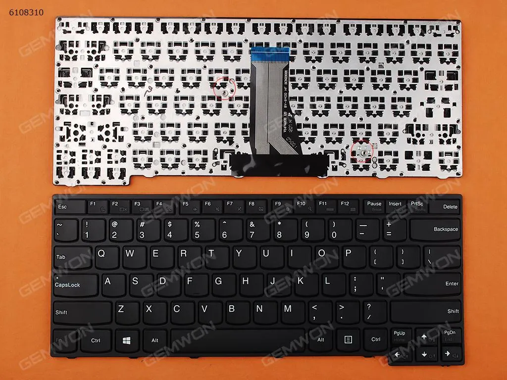 Picture of Laptop US keyboard for LENOVO K41-70 K40-70 K41-80 K40 BLACK FRAME BLACK win8