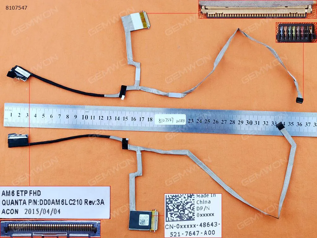 Picture of Laptop LCD/LED cable for DELL Inspiron 15 7547 7548 15-7547 FHD，OEM