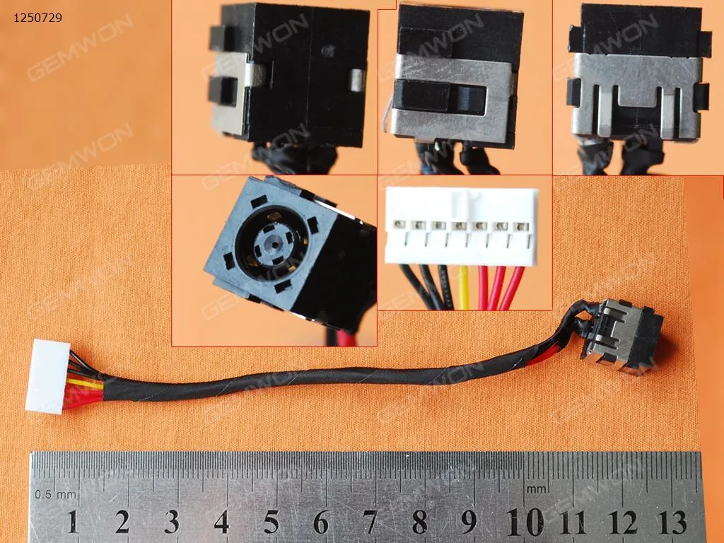 Picture of Dell Inspiron 14R 14 3000 3421 3437 3442 3443 3446 5000 5421 5437 15R 15 3000 3541 3542 3543 3878 17R 17 5748 5749 Vostro 2421 0J5HM8 0KF5K5 0JRHPG AC DC Power Jack Socket Connector Charging Port DC IN Cable Wire Harness