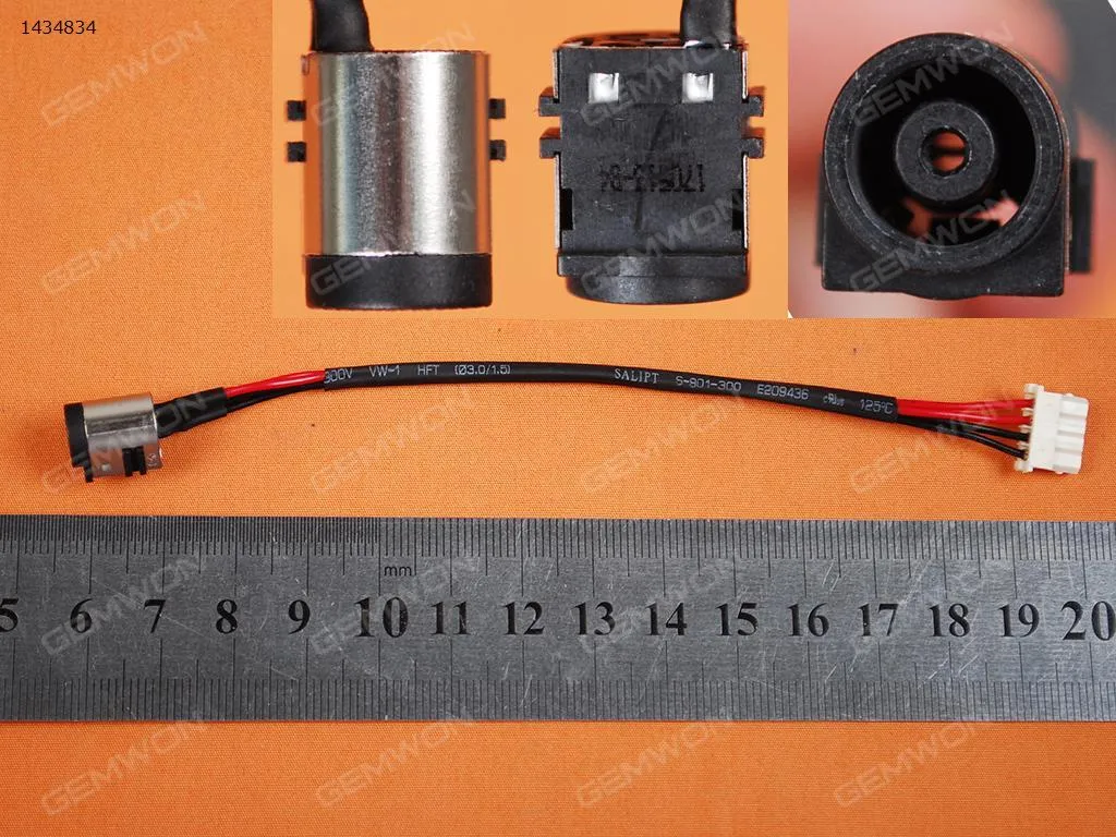 Picture of DC POWER Port Jack Socket and CABLE Wire FOR SONY SVF 15 SVF152 SVF152A29M（WITH CABLE:12.5cm）