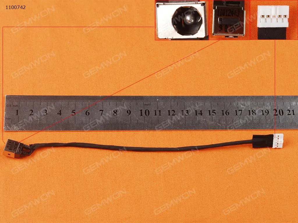 Picture of LENOVO IdeaPad B470G B470E B475 B475E Z575 Z570 Z570-1024AYUZ570-1024AXU Z575 1299-22U Z570 1024-DCU 1024-DHU 1024-DEU Z570-1024 series 1024-AFU 1024-ALU DC Power Jack Cable Connector(cable length:23cm approx)