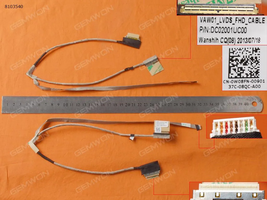 Picture of Laptop LCD/LED cable for DELL Latitude 3540 E3540 3000，ORG