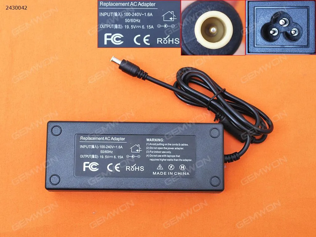 Picture of SONY 19.5V 6.15A Φ6.5*1.4*4.4mm 120W(High copy)