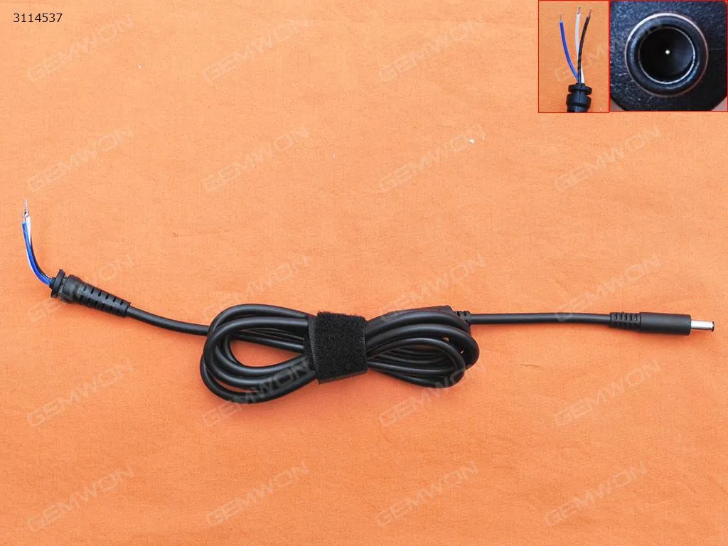 Picture of 4.5x3.0x0.7mm For Dell cable new small jack DC Cords,0.3㎡ 1.2M,Material: Copper,(Good Quality)