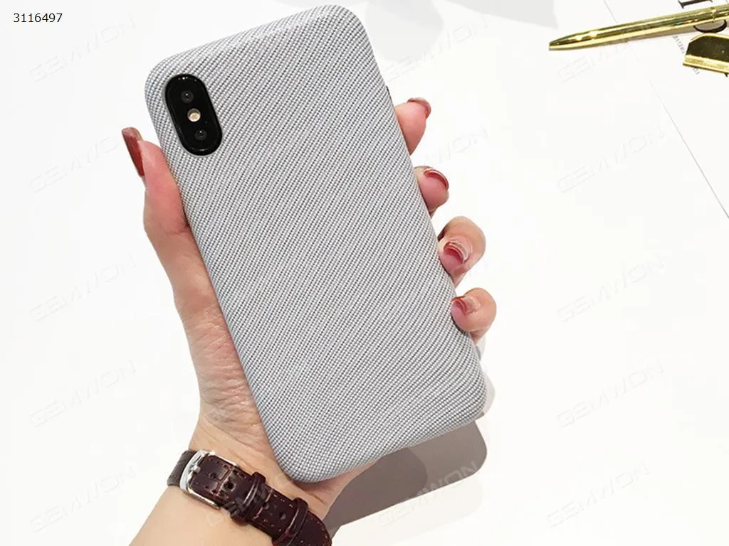Picture of iPhone6 plus Fabric twill Hand case，Back cover typeMobile phone soft shell，gray