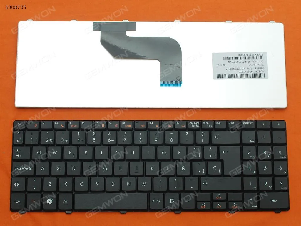 Picture of GATEWAY NV52 NV53/Packard Bell EasyNote DT85 LJ61 LJ63 LJ65 LJ67 LJ71 BLACK  (Version 1)
