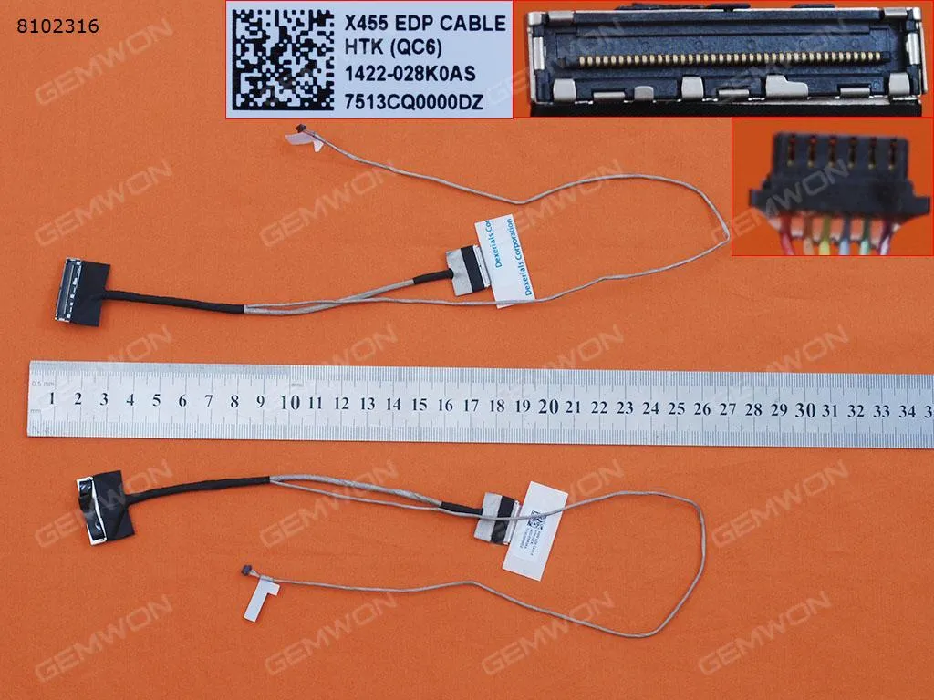 Picture of ASUS A455L X455L F455LD K455L X454 A454 K454 30Pin，ORG